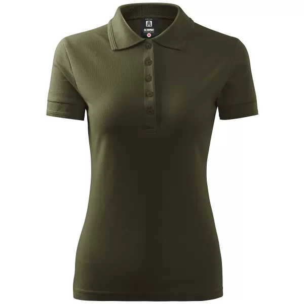  Damen-T-Shirt mit Kragen ALTISPORT NP/ALW012 MILITÄR 
