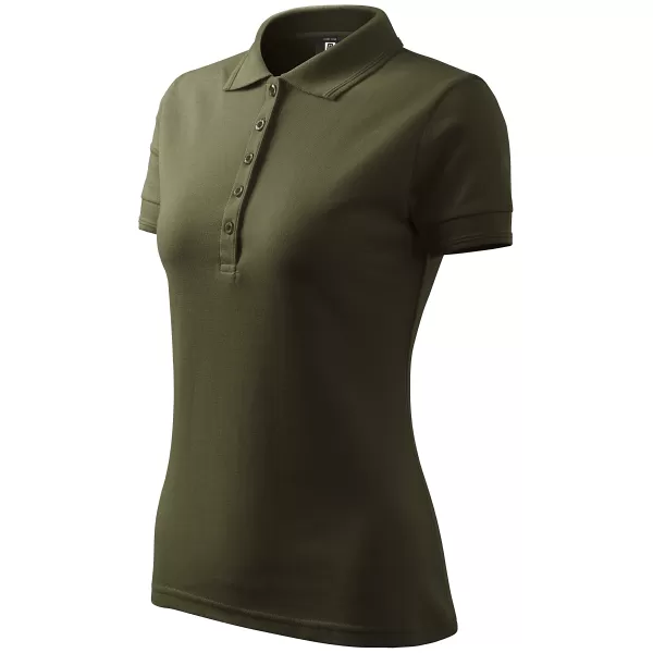  Damen-T-Shirt mit Kragen ALTISPORT NP/ALW012 MILITÄR 