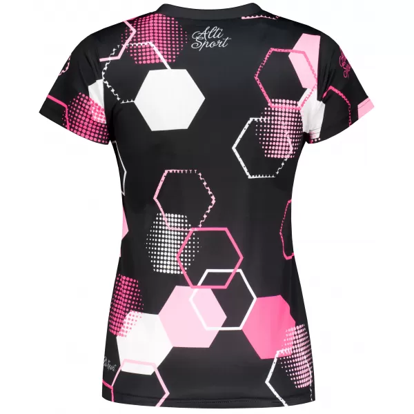  Hochwertiges Funktions-T-Shirt für Damen ALTISPORT VOJ/ALW037TR01 SCHWARZ ROSA 