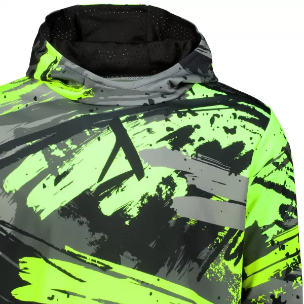  Premium-Sweatshirt für Herren ALTISPORT VOJ/ALM014MI01 SCHWARZ UND GRÜN 