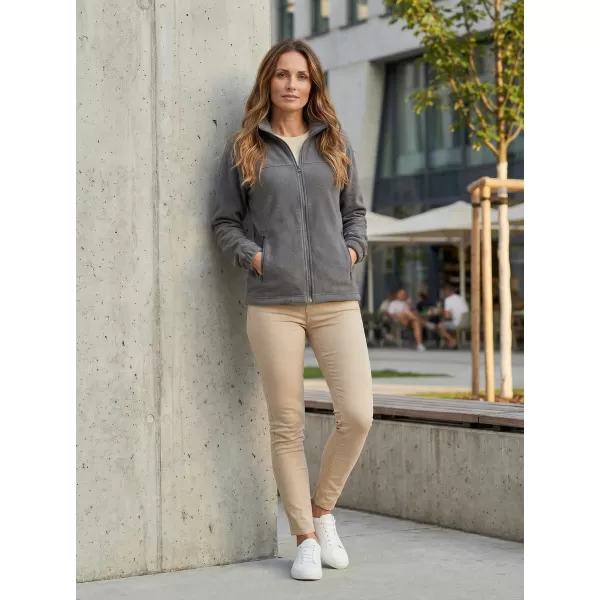  Fleece-Sweatshirt für Damen ALTISPORT NP/ALW405 STAHLGRAU 