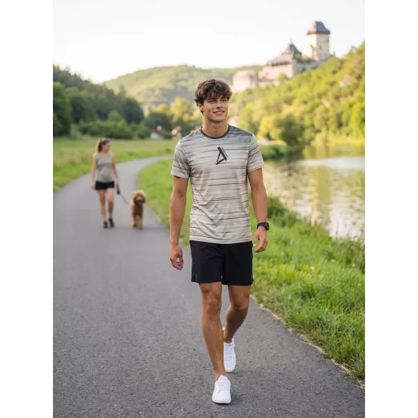  Premium-T-Shirt für Herren ALTISPORT VOJ/ALM031TR01 SCHWARZ BRAUN 