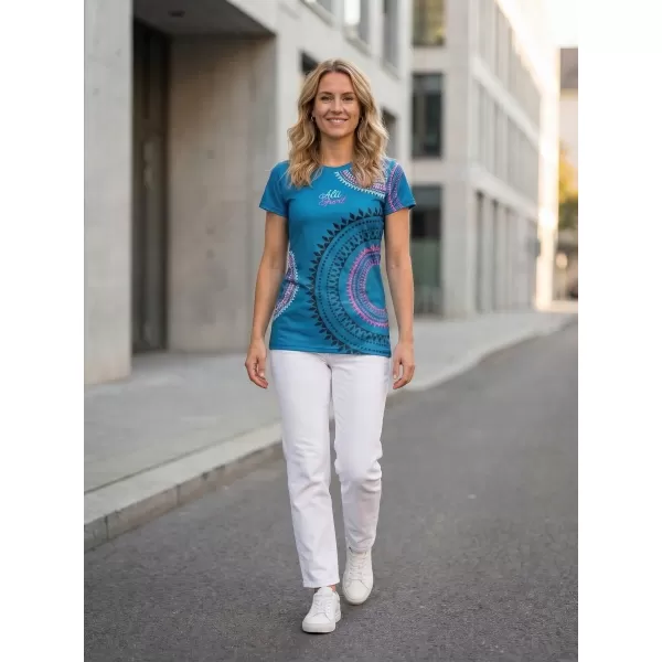 Hochwertiges Funktions-T-Shirt für Damen ALTISPORT VOJ/ALW033TR01 PETROL/ROSA 