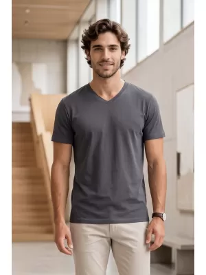 Herren-T-Shirt ALTISPORT NoPrint NP/ALM007 HELLES ANTHRAZIT