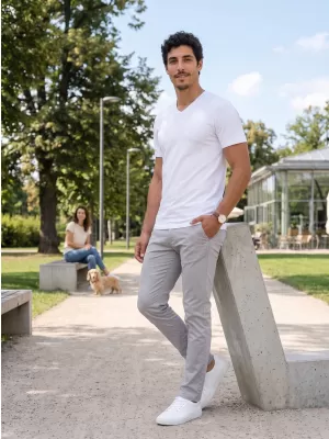 Herren-T-Shirt ALTISPORT NoPrint NP/ALM007 WEIß