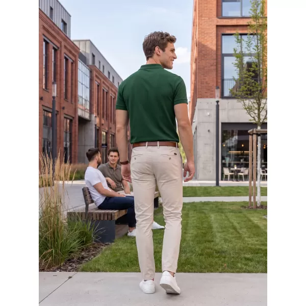  Herren-T-Shirt mit Kragen ALTISPORT NP/ALM302 DUNKELGRÜN 