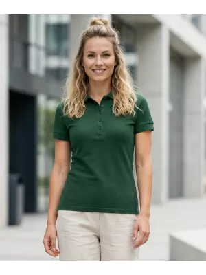 Damen-T-Shirt mit Kragen ALTISPORT NP/ALW012 DUNKELGRÜN