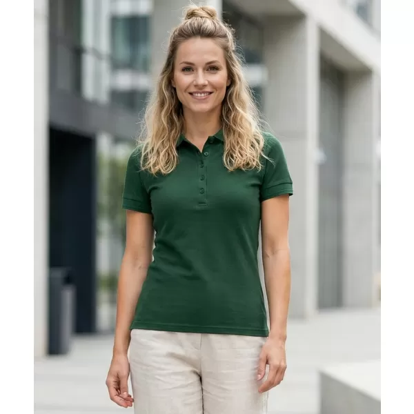  Damen-T-Shirt mit Kragen ALTISPORT NP/ALW012 DUNKELGRÜN 