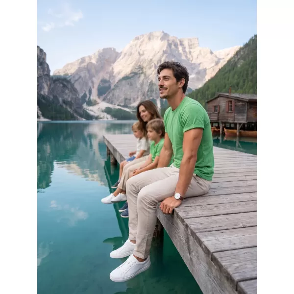  Herren-T-Shirt ALTISPORT NoPrint NP/ALM361 GRÜNE HIGHLIGHTS 