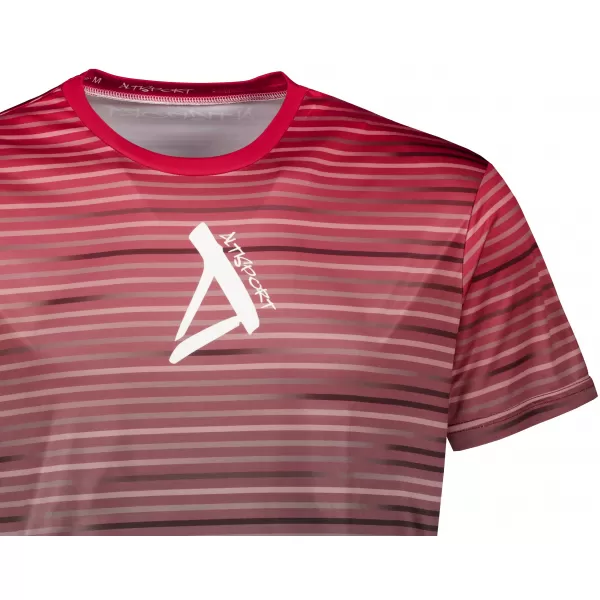  Premium-T-Shirt für Herren ALTISPORT VOJ/ALM031TR01 SCHWARZ/BURGUND 
