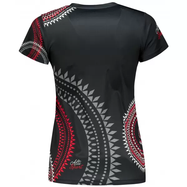  Hochwertiges Funktions-T-Shirt für Damen ALTISPORT VOJ/ALW033TR01 SCHWARZ UND ROT 