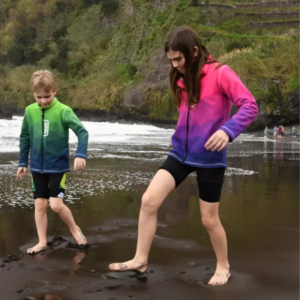  Fleece-Sweatshirt für Kinder WAMU MOZAIKA FIALOVÁ GRÜN 