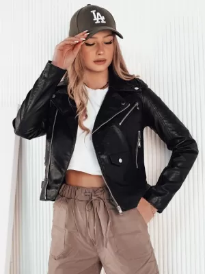 Lederjacke DSTREET ERIETA TY4197 SCHWARZ
