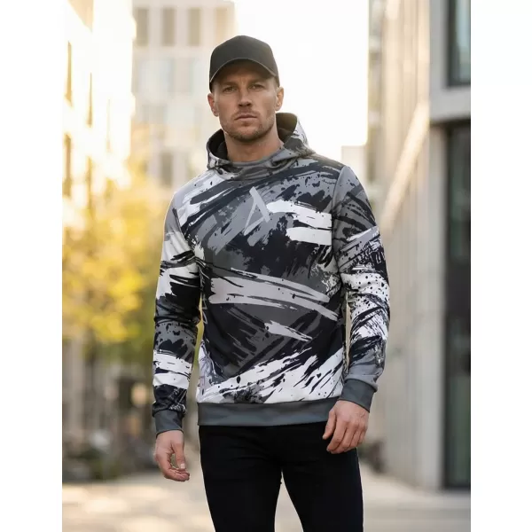  Premium-Sweatshirt für Herren ALTISPORT VOJ/ALM014MI01 SCHWARZGRAU 