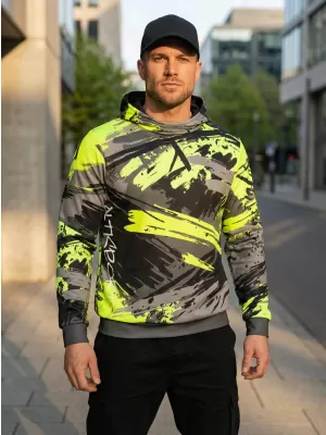 Premium-Sweatshirt für Herren ALTISPORT VOJ/ALM014MI01 SCHWARZ UND GRÜN