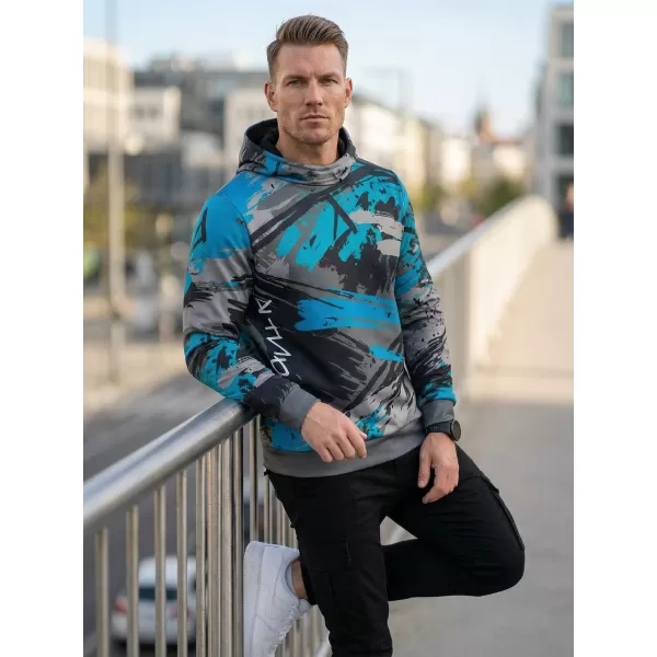  Premium-Sweatshirt für Herren ALTISPORT VOJ/ALM014MI01 SCHWARZ/KEROSIN 