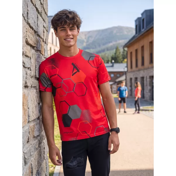  Funktionelles Premium-T-Shirt für Herren ALTISPORT VOJ/ALM037TR01 ROT 