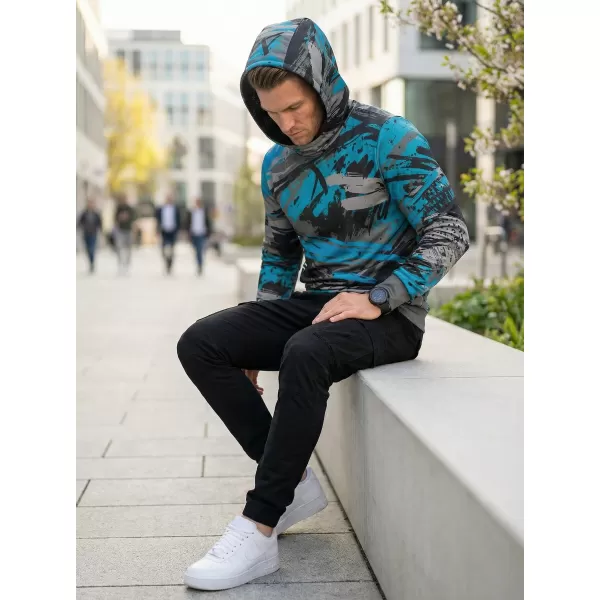  Premium-Sweatshirt für Herren ALTISPORT VOJ/ALM014MI01 SCHWARZ/KEROSIN 