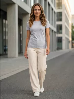 Damen-T-Shirt ALTISPORT NP/ALW331 HELLGRAUE HIGHLIGHTS