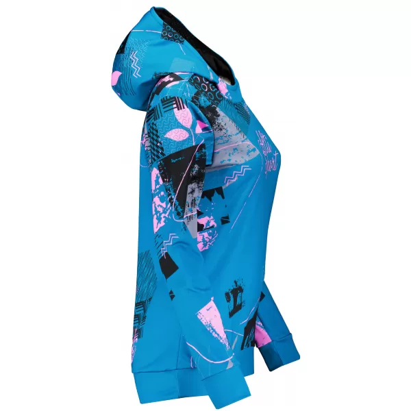 Premium-Sweatshirt für Damen ALTISPORT VOJ/ALW009MI01 SMARAGD/HELLROSA 