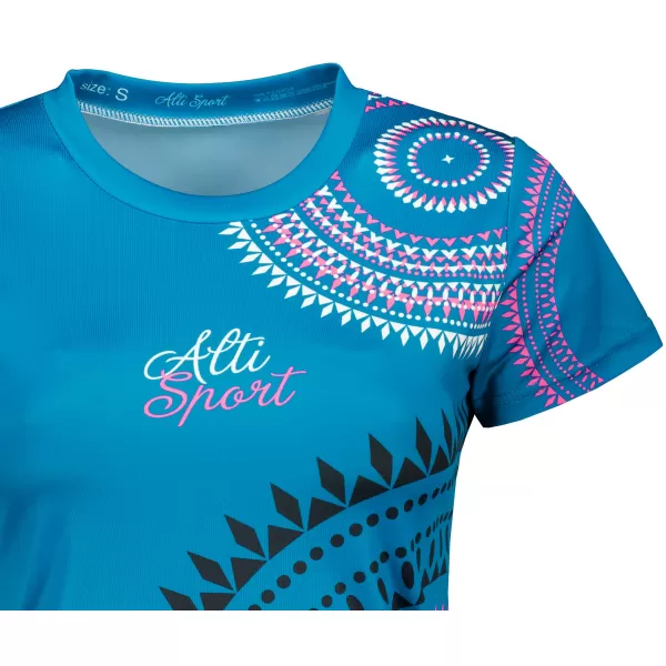  Hochwertiges Funktions-T-Shirt für Damen ALTISPORT VOJ/ALW033TR01 PETROL/ROSA 