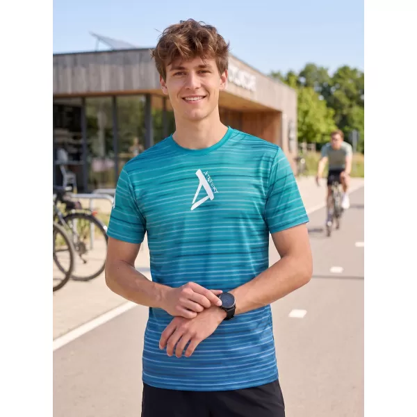  Premium-T-Shirt für Herren ALTISPORT VOJ/ALM031TR01 SMARAGD/BLAU 