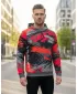 Premium-Sweatshirt für Herren ALTISPORT VOJ/ALM014MI01 SCHWARZ UND ROT