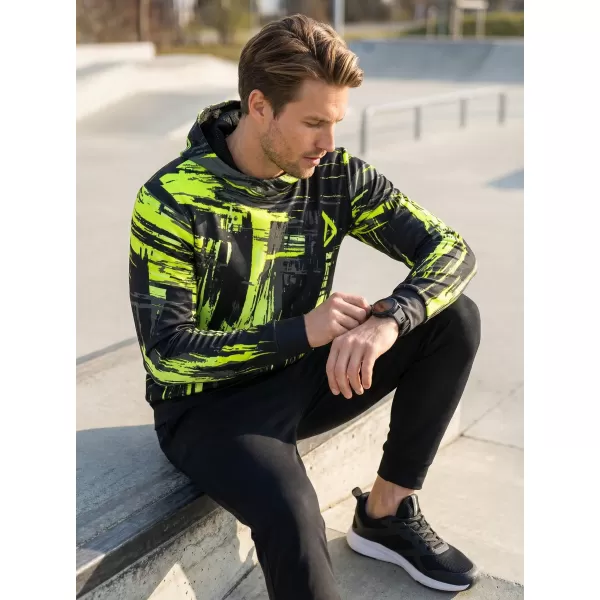  Premium-Sweatshirt für Herren ALTISPORT VOJ/ALM010MI01 SCHWARZ UND GELB 