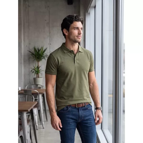  Herren-T-Shirt mit Kragen ALTISPORT NP/ALM302 MILITÄR 