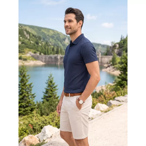  Herren-T-Shirt mit Kragen ALTISPORT NoPrint NP/ALM712 NAVY BLAU 