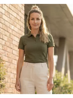 Damen-T-Shirt mit Kragen ALTISPORT NP/ALW012 MILITÄR