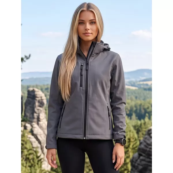  Softshelljacke für Damen ALTISPORT NP/ALW125 DUNKELGRAUE HIGHLIGHTS 