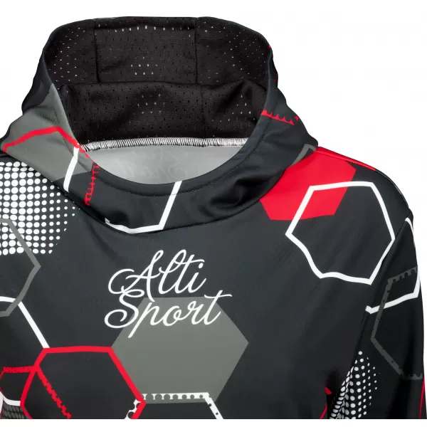  Hochwertiges Funktions-Sweatshirt für Damen ALTISPORT VOJ/ALW037MI01 SCHWARZ UND ROT 