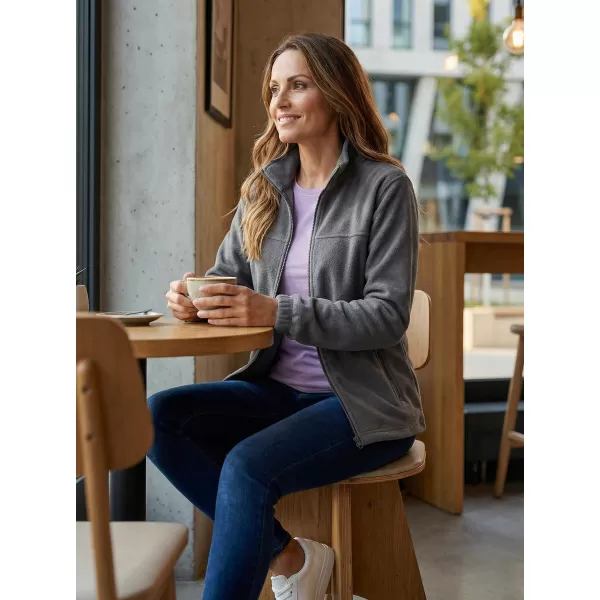  Fleece-Sweatshirt für Damen ALTISPORT NP/ALW405 STAHLGRAU 