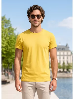 Herren-T-Shirt ALTISPORT NoPrint NP/ALM361 GELBE MARKIERUNG