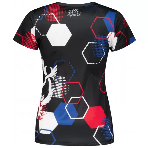  Hochwertiges Funktions-T-Shirt für Damen ALTISPORT x CZE VOJ/ALW036TR01 SECHSKANT SCHWARZ 
