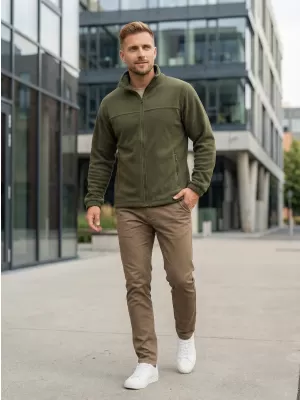 Fleece-Sweatshirt für Herren ALTISPORT NP/ALM105 MILITÄR