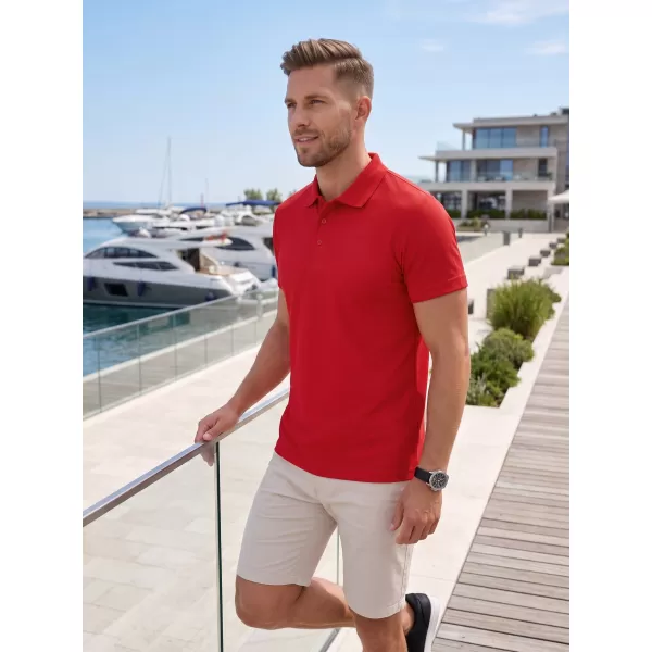  Herren-T-Shirt mit Kragen ALTISPORT NoPrint NP/ALM712 ROT 