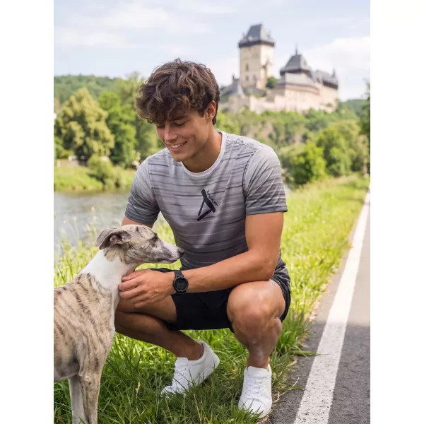  Premium-T-Shirt für Herren ALTISPORT VOJ/ALM031TR01 SCHWARZ UND WEIß 
