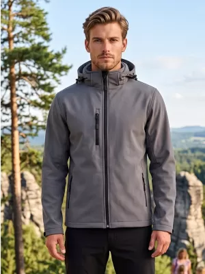 Herren-Softshelljacke ALTISPORT NP/ALM225 DUNKELGRAUE HIGHLIGHTS