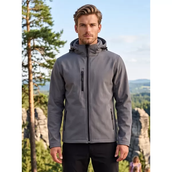  Herren-Softshelljacke ALTISPORT NP/ALM225 DUNKELGRAUE HIGHLIGHTS 