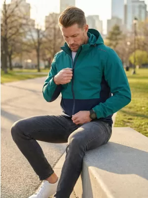 Herrenjacke ALTISPORT NoPrint NP/ALM835 SMARAGD