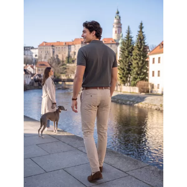  Herren-T-Shirt mit Kragen ALTISPORT NP/ALM302 DUNKLER SCHIEFER 