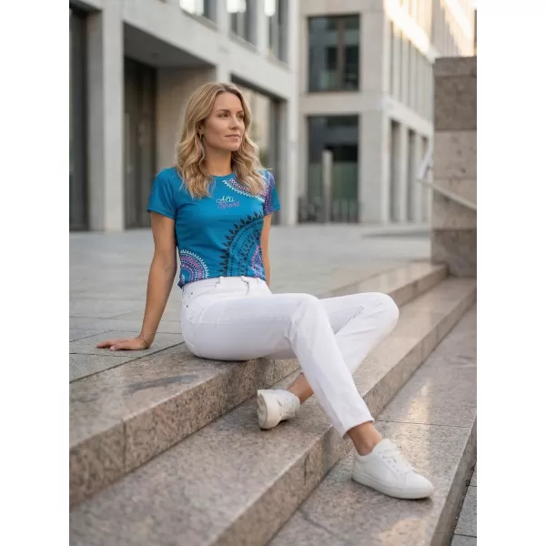  Hochwertiges Funktions-T-Shirt für Damen ALTISPORT VOJ/ALW033TR01 PETROL/ROSA 