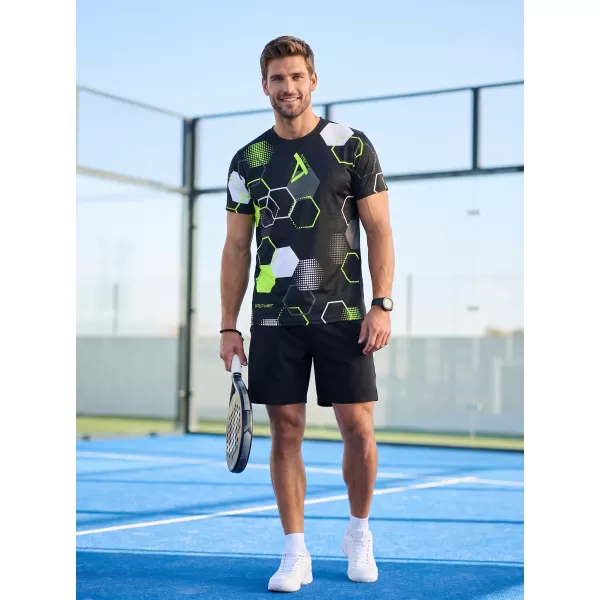  Funktionelles Premium-T-Shirt für Herren ALTISPORT VOJ/ALM037TR01 SCHWARZ UND GELB 
