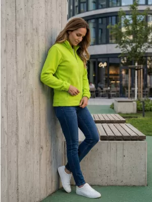 Fleece-Sweatshirt für Damen ALTISPORT NP/ALW405 KALK