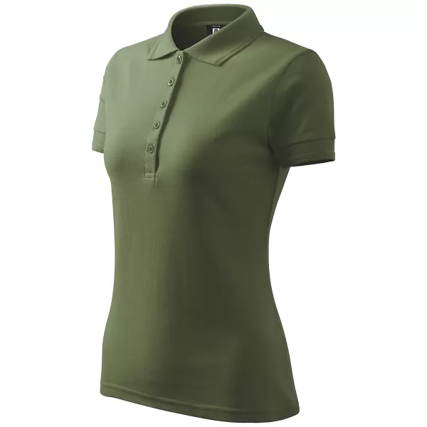  Damen-T-Shirt mit Kragen ALTISPORT NP/ALW012 KHAKI 