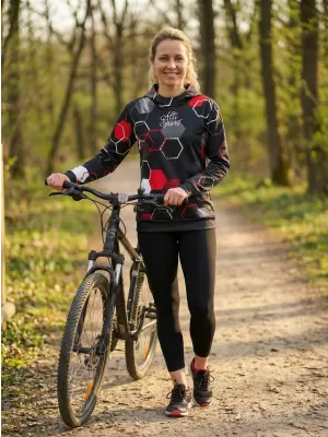 Hochwertiges Funktions-Sweatshirt für Damen ALTISPORT VOJ/ALW037MI01 SCHWARZ UND ROT