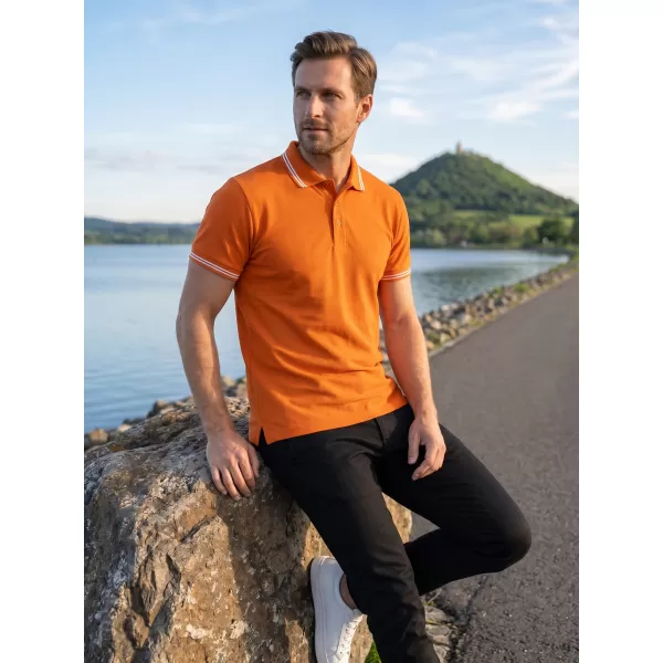  Herren-T-Shirt mit Kragen ALTISPORT NoPrint NP/ALM912 ORANGE 
