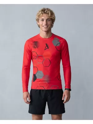 Hochwertiges funktionelles Kompressions-T-Shirt für Herren ALTISPORT VOJ/ALM037TR03 ROT